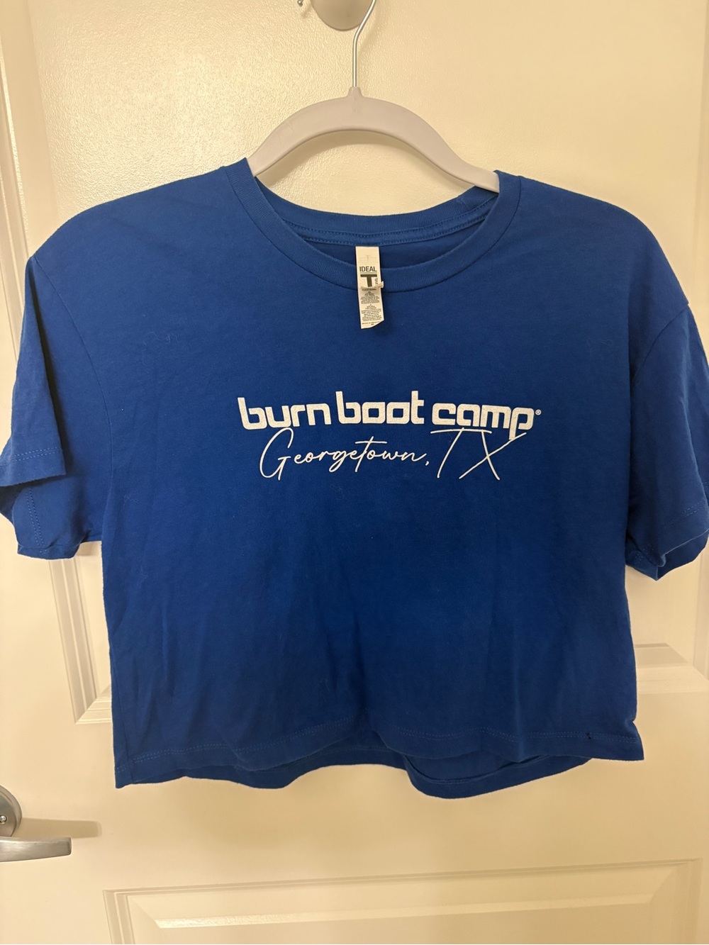 Burn Boot Camp Georgetown TX Blue Crop Tee - Women